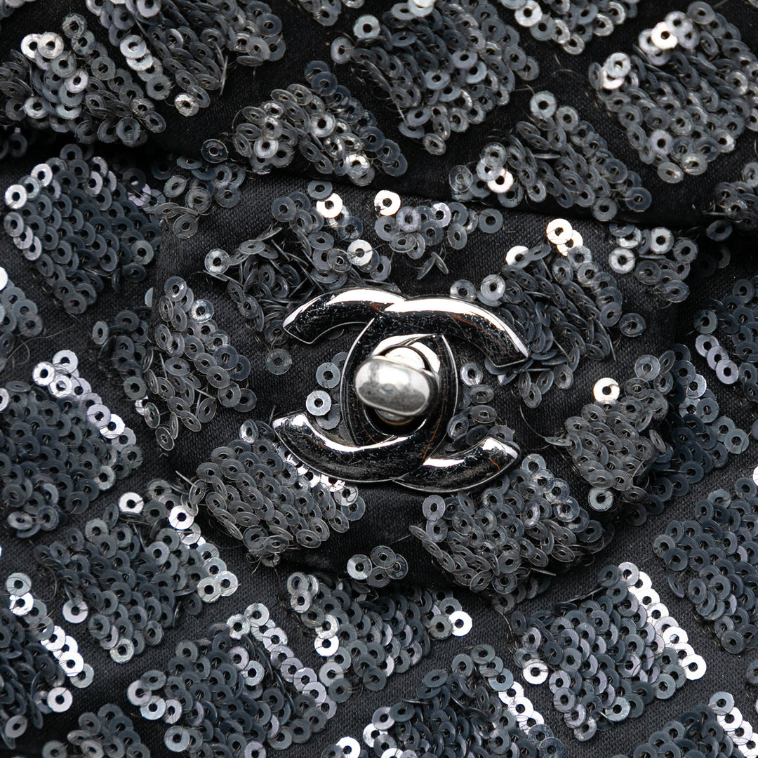 Chanel Medium CC Matelassé Cuir d’agneau Sequins Simple rabat – GABY PARIS Authentique