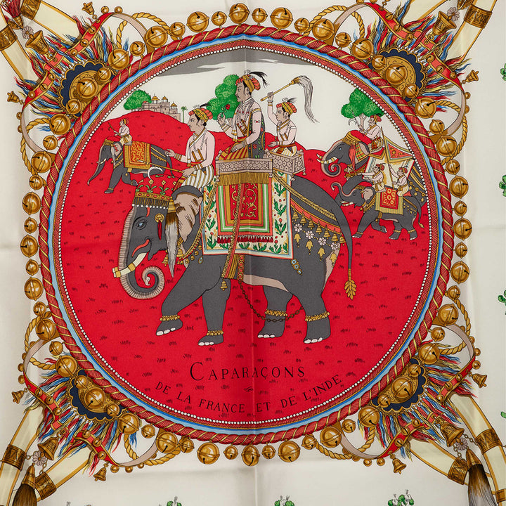 Hermès Carré Caparacons de la France et de lInde 90 Multi Multicolore – vue 2 – GABY PARIS