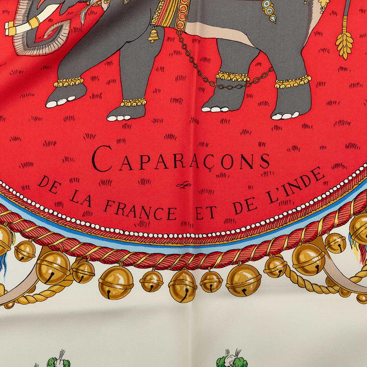 Hermès Carré Caparacons de la France et de lInde 90 Multi Multicolore – vue 7 – GABY PARIS