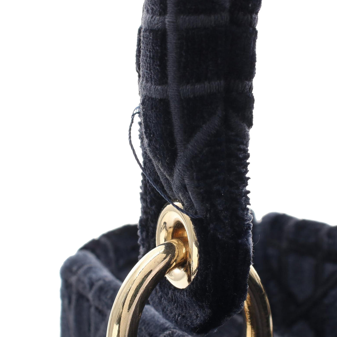 Medium Velvet Cannage Lady D Lite Blue - Gaby Paris