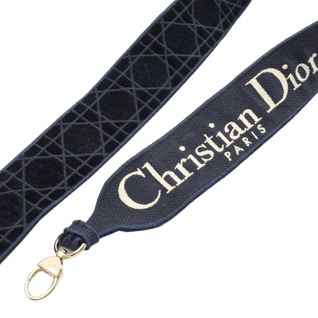 Medium Velvet Cannage Lady D Lite Blue - Gaby Paris