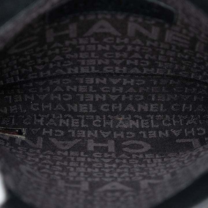 Chanel CC Choco Bar Cuir d’agneau Chain Fringe Sac porté croisé