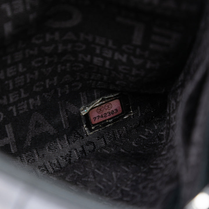 Chanel CC Choco Bar Cuir d’agneau Chain Fringe Sac porté croisé