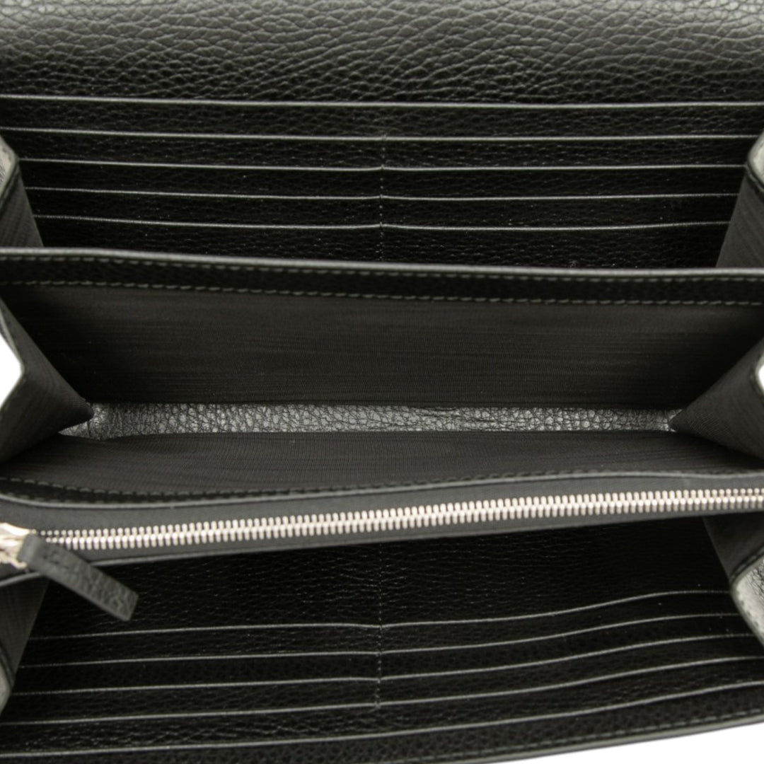 Dionysus Wallet on Chain Cuir de veau Noir