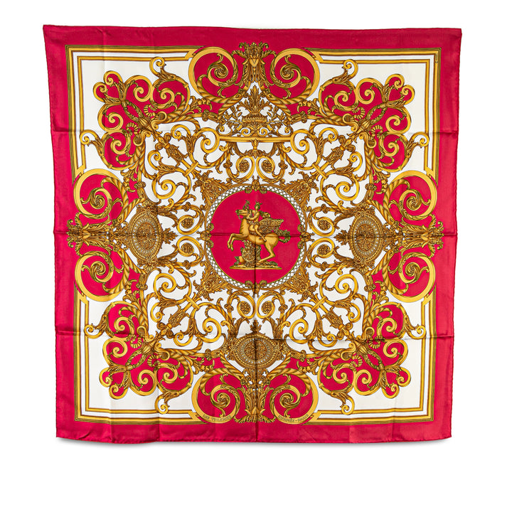 Les Tuileries Silk Scarf Red - Gaby Paris