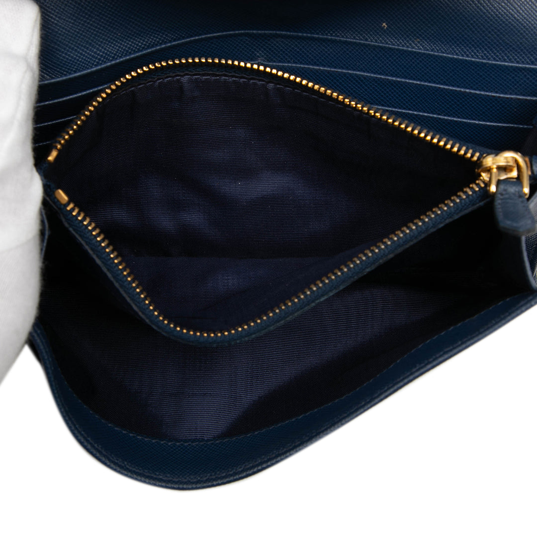Prada Saffiano Lux Continental Portefeuille