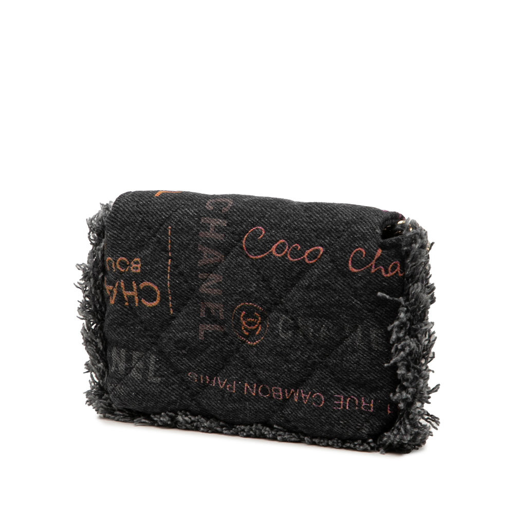 Chanel Fringe Mood Pochette avec chaîne Jean Noir – vue 2 – GABY PARIS