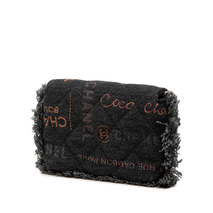 Chanel Fringe Mood Pochette avec chaîne Jean Noir – vue 2 – GABY PARIS