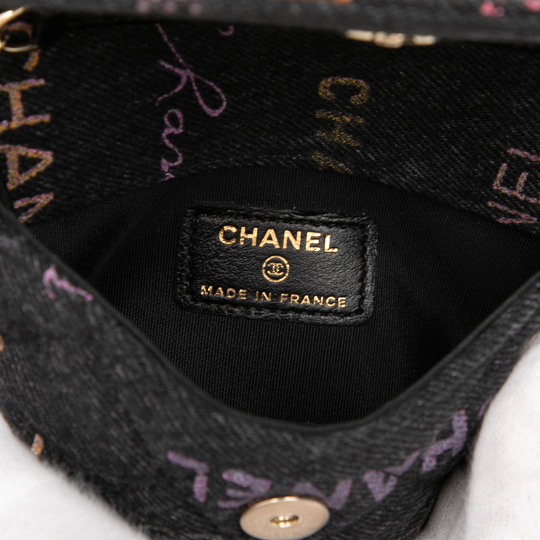 Chanel Fringe Mood Pochette avec chaîne Jean Noir – vue 5 – GABY PARIS