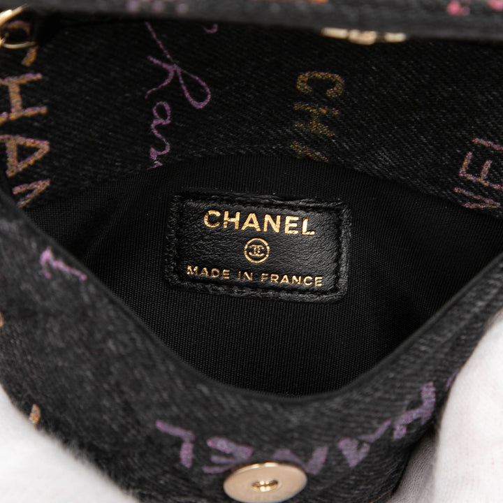Chanel Fringe Mood Pochette avec chaîne Jean Noir – vue 5 – GABY PARIS