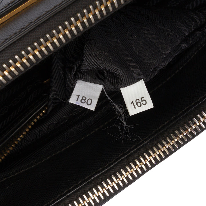 Prada Small Saffiano Lux Galleria Double Zip Satchel Noir – GABY PARIS Authentique