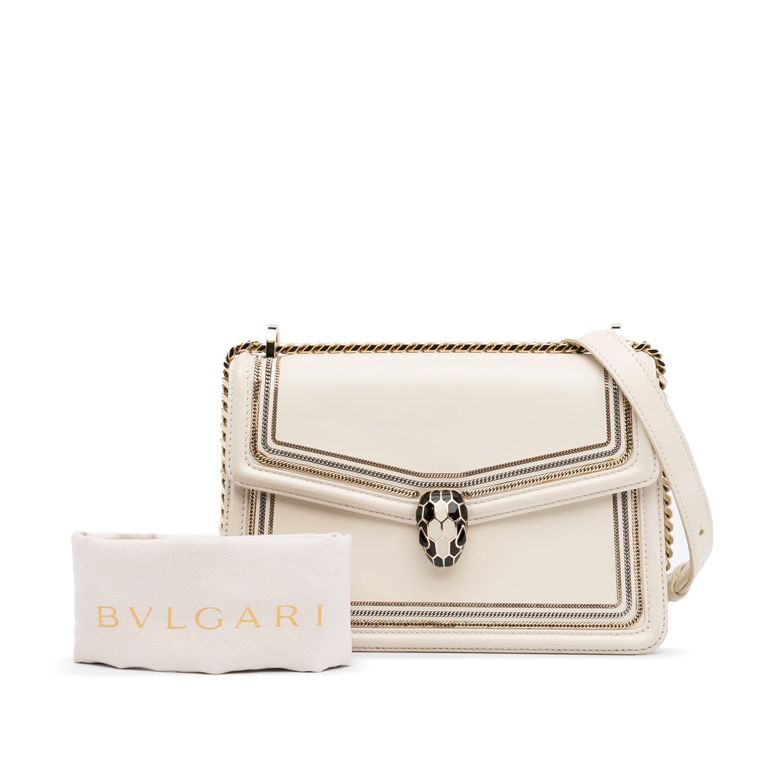 Serpenti Diamond Blast Crossbody White - Gaby Paris