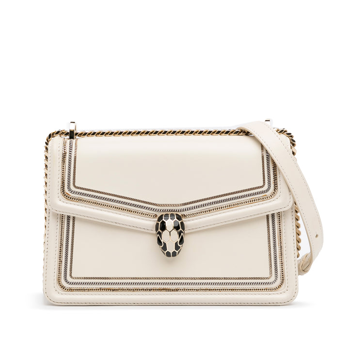 Serpenti Diamond Blast Crossbody White - Gaby Paris