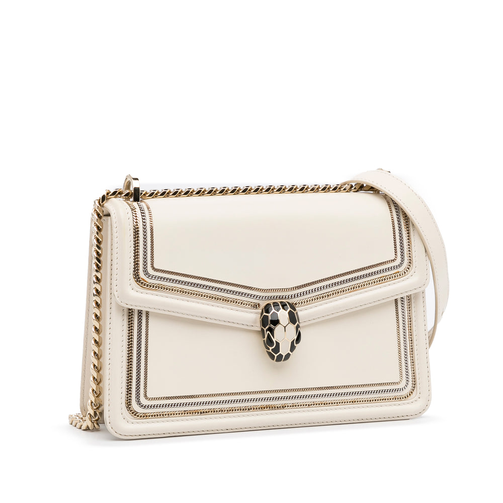 Serpenti Diamond Blast Crossbody White - Gaby Paris