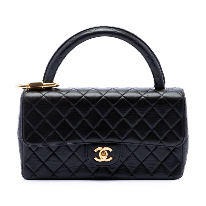 Chanel Medium Cuir d’agneau Kelly Parent sac à anse supérieure