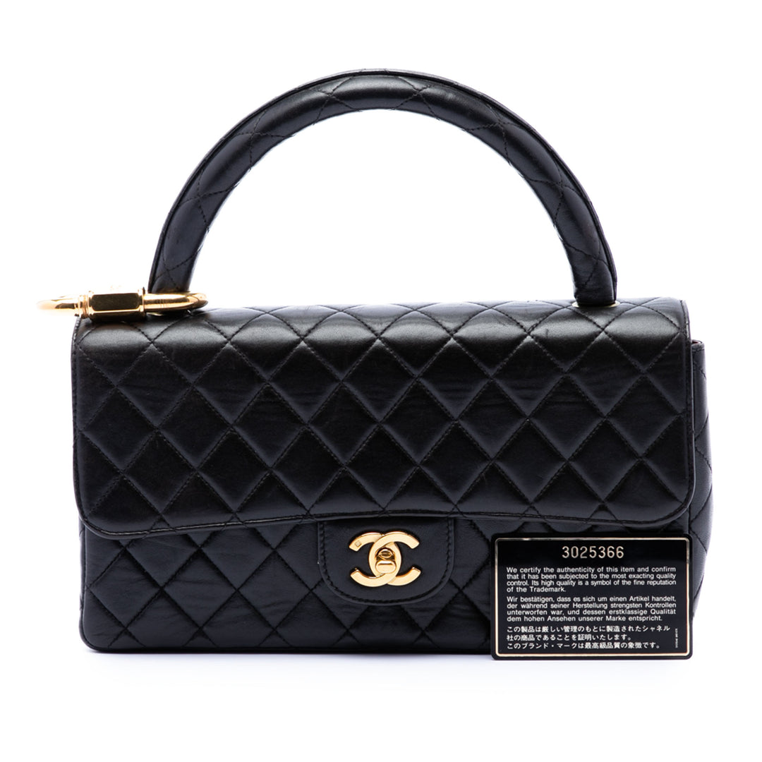 Chanel Medium Cuir d’agneau Kelly Parent sac à anse supérieure