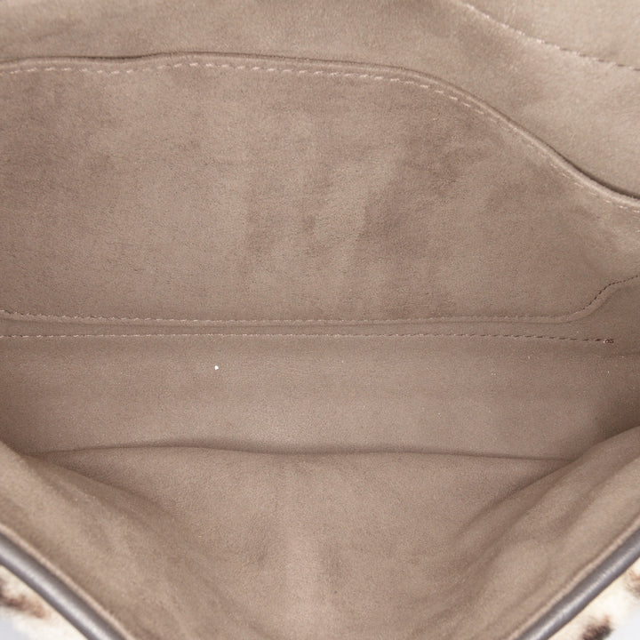 Zucca Shearling Double F Baguette Sac Marron