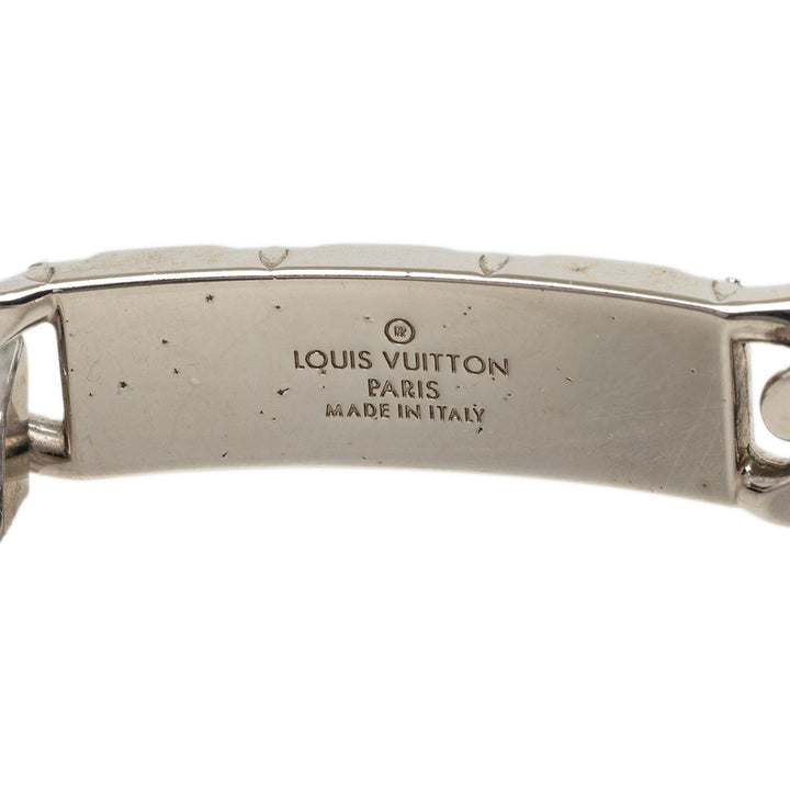 Louis Vuitton Brass Chaîne Link Bracelet Monogram Argenté – vue 4 – GABY PARIS