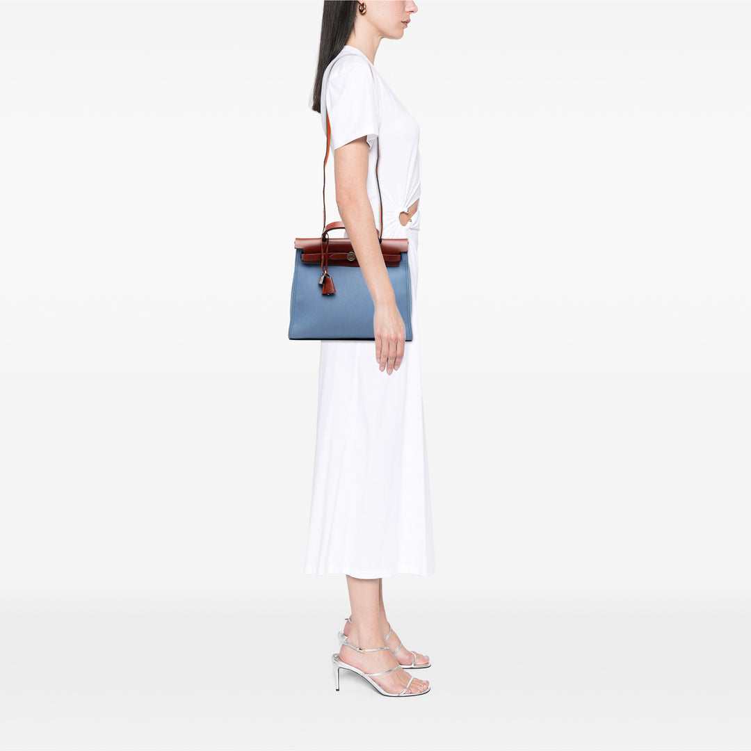 Hermès Herbag Zippé 31 Bleu – vue 6 – GABY PARIS