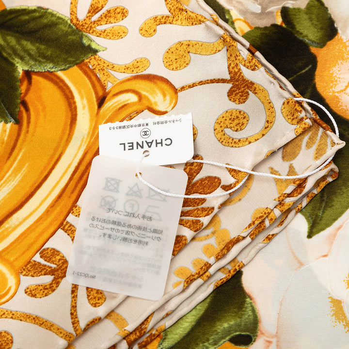 Chanel Camellia Baroque Foulard Soie