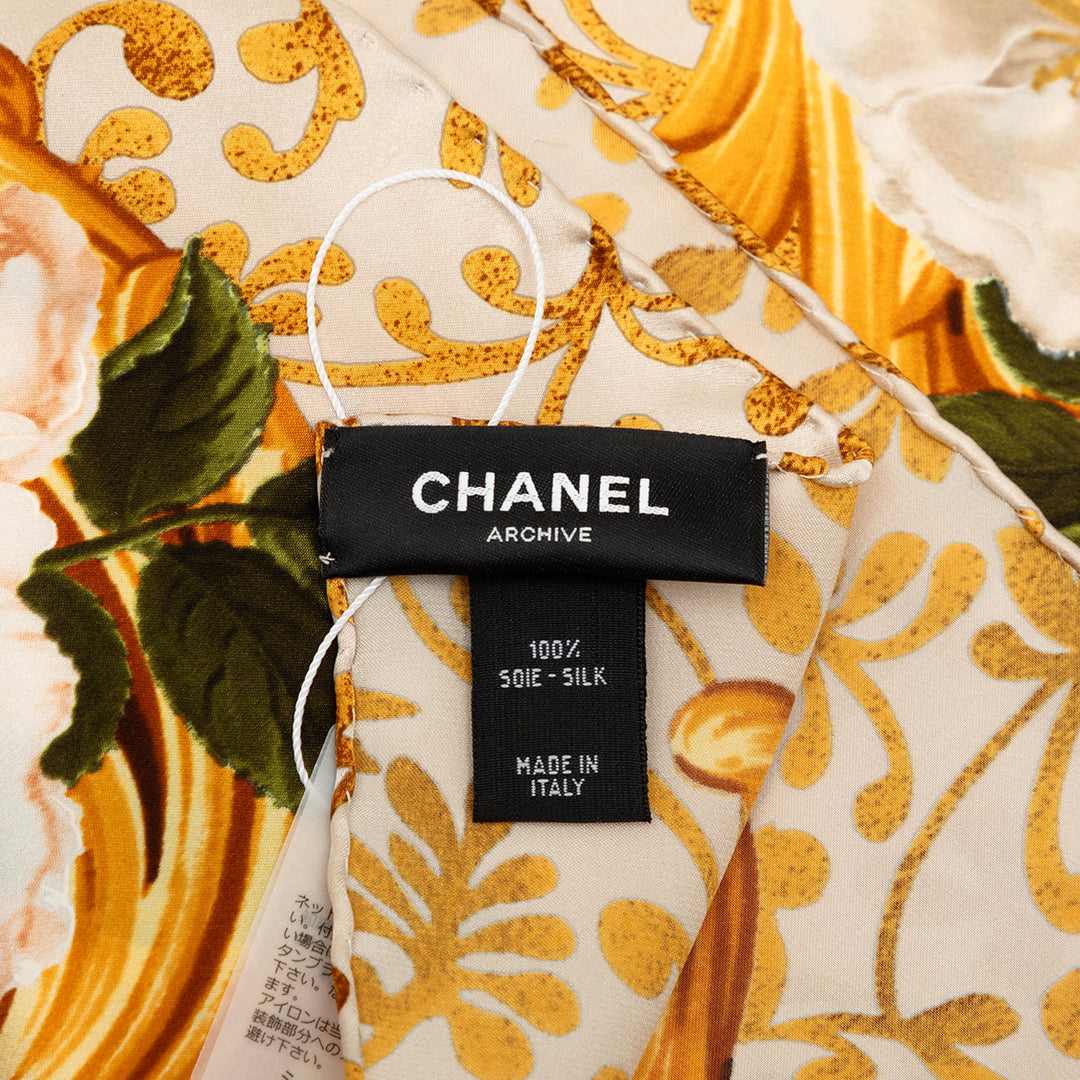 Chanel Camellia Baroque Foulard Soie