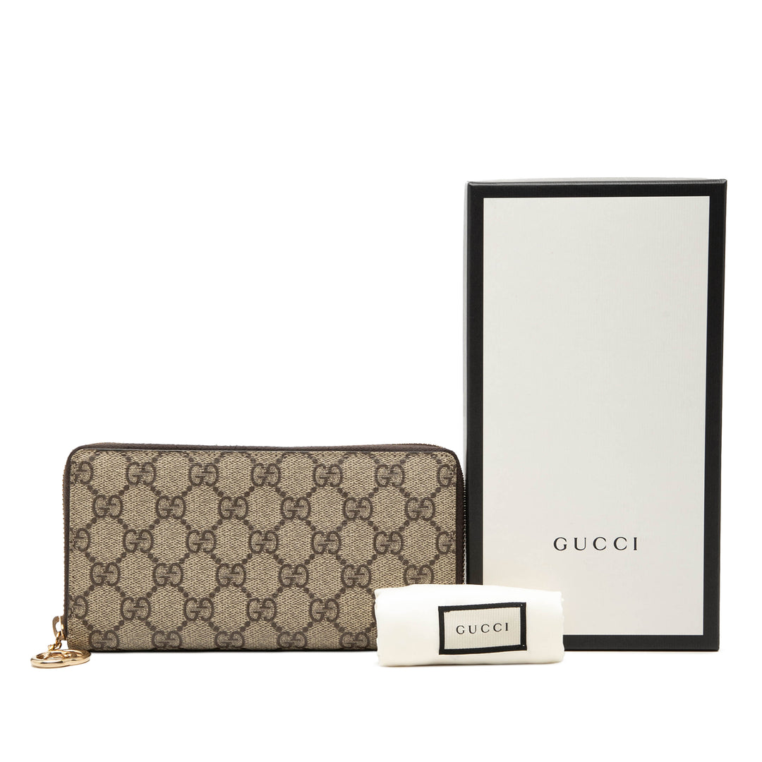 Gucci GG Supreme Portefeuille long zippé