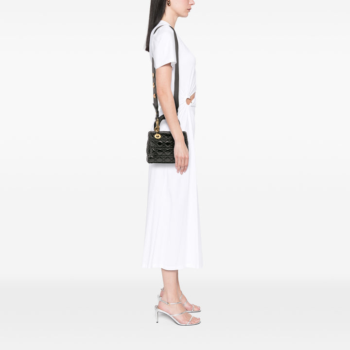 Small Crinkled Patent Cannage My ABCDior Lady Dior Black - Gaby Paris