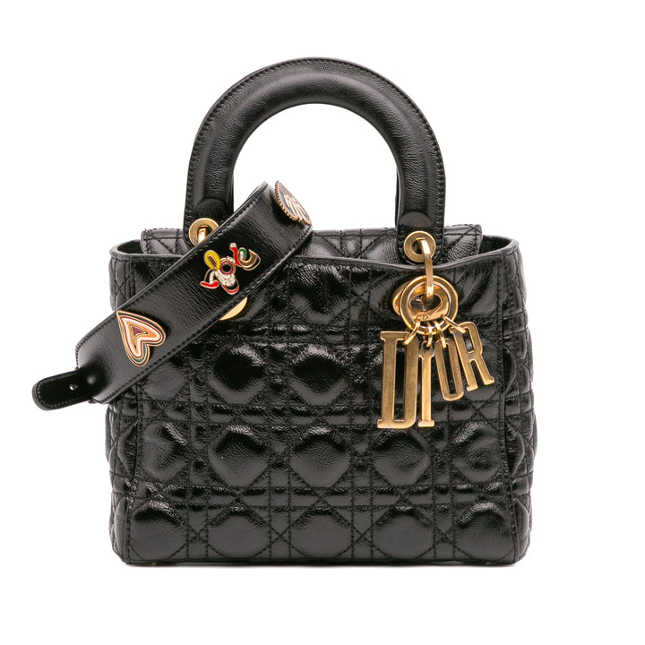 Small Crinkled Patent Cannage My ABCDior Lady Dior Black - Gaby Paris