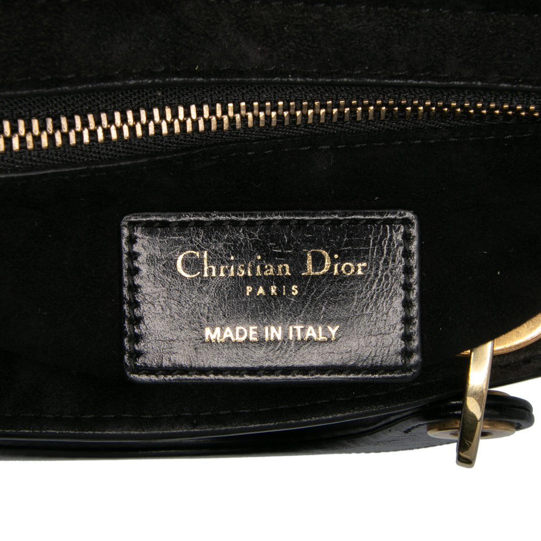Small Crinkled Patent Cannage My ABCDior Lady Dior Black - Gaby Paris