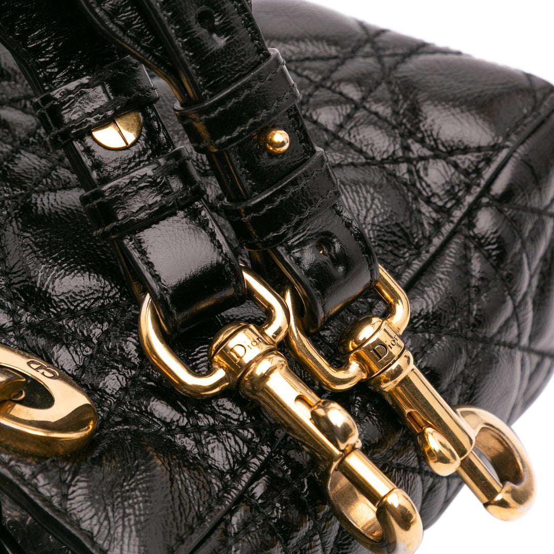 Small Crinkled Patent Cannage My ABCDior Lady Dior Black - Gaby Paris