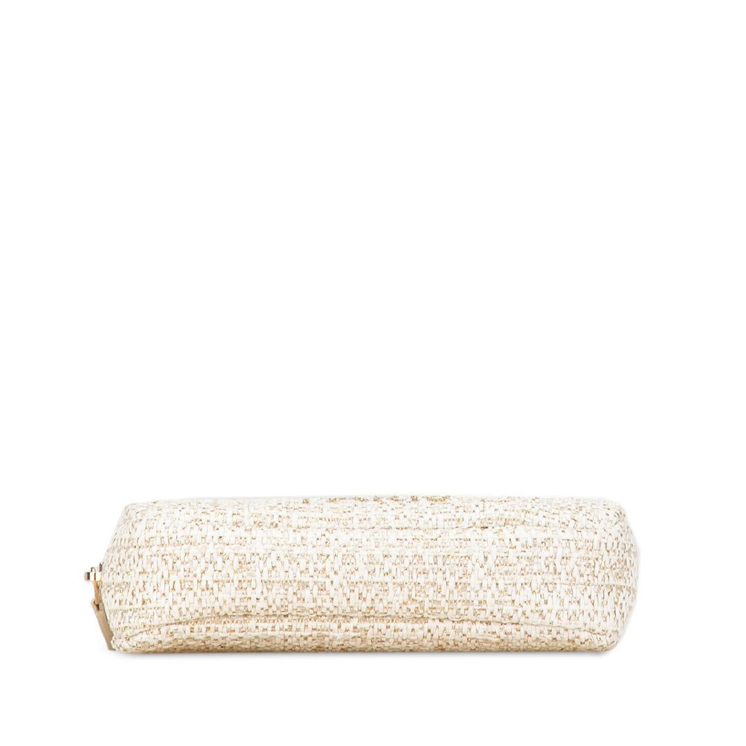 Tweed Deauville Cosmetic Pouch White - Gaby Paris