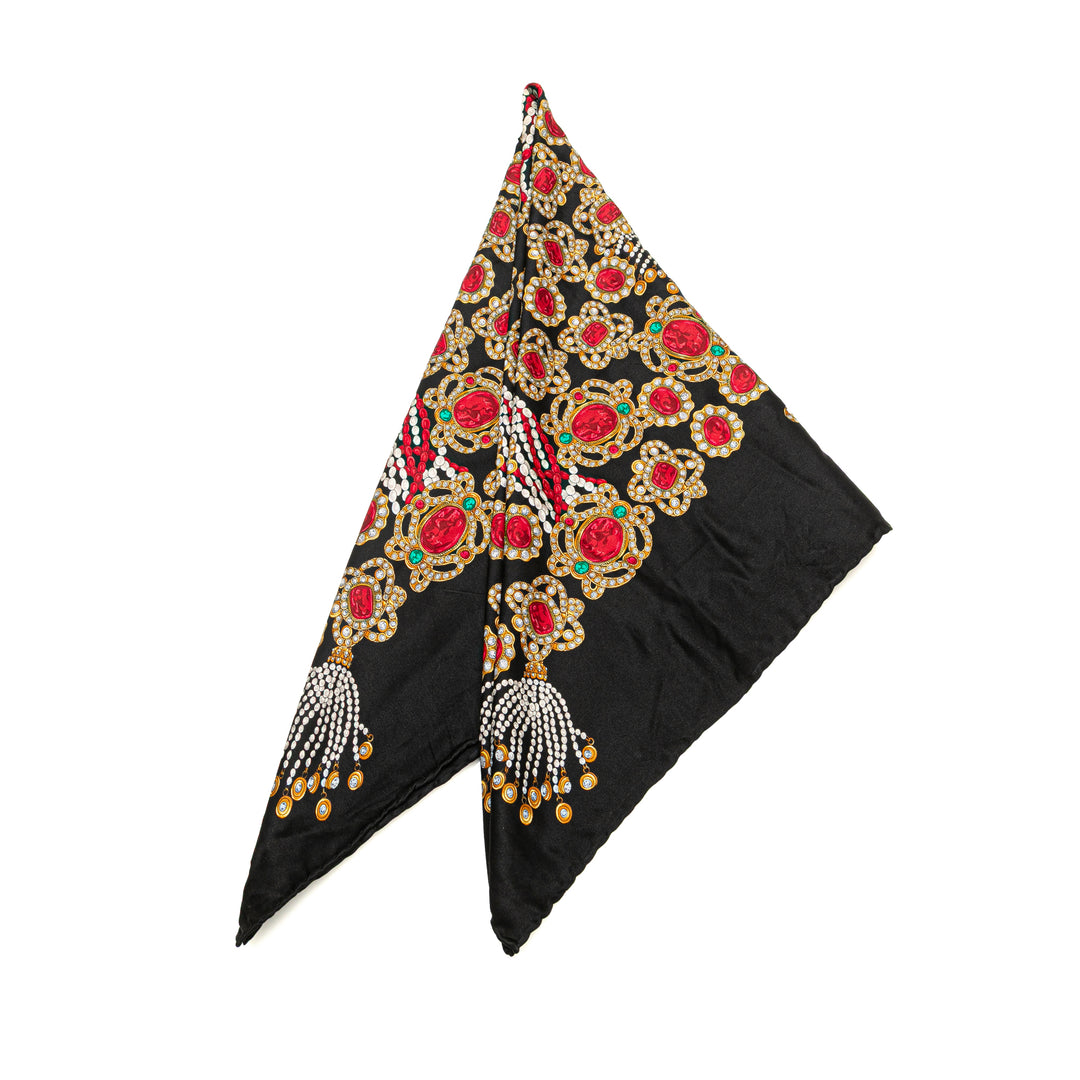 Chanel Bijoux Soie Foulard Noir – GABY PARIS Authentique