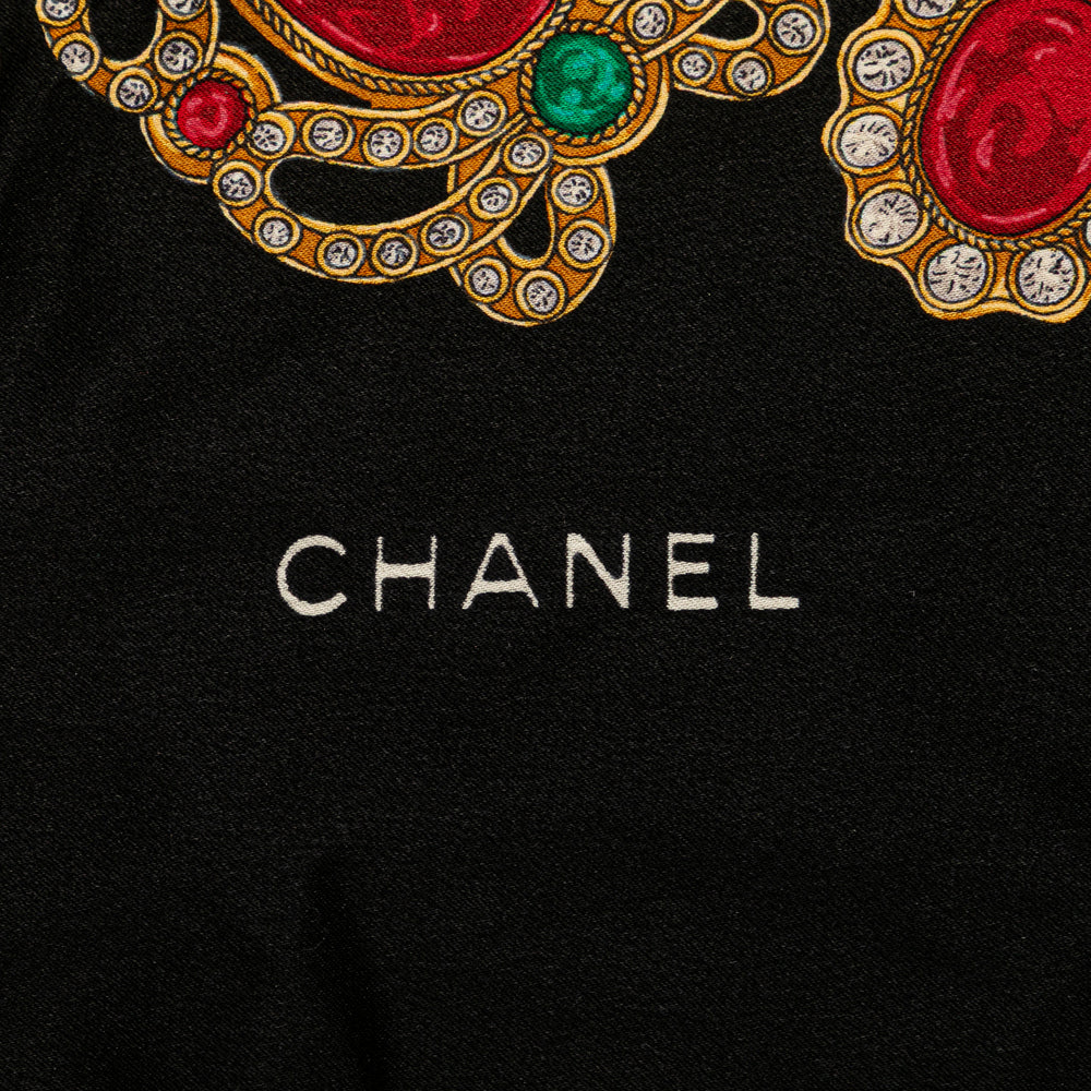 Chanel Bijoux Soie Foulard Noir – GABY PARIS Authentique