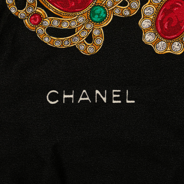 Chanel Bijoux Soie Foulard Noir – GABY PARIS Authentique