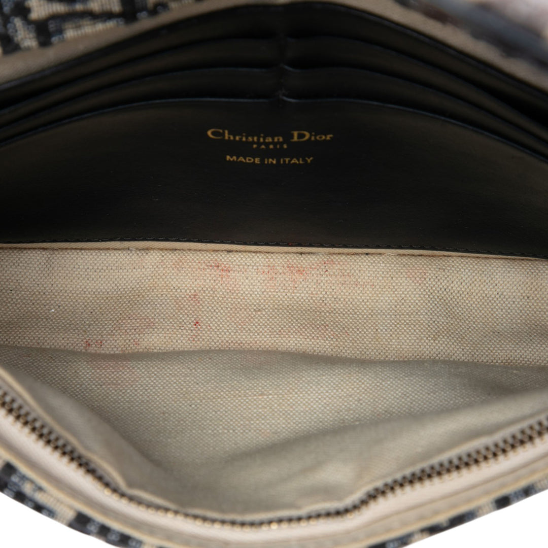 Saddle Pochette Wallet on Chain Oblique Bleu