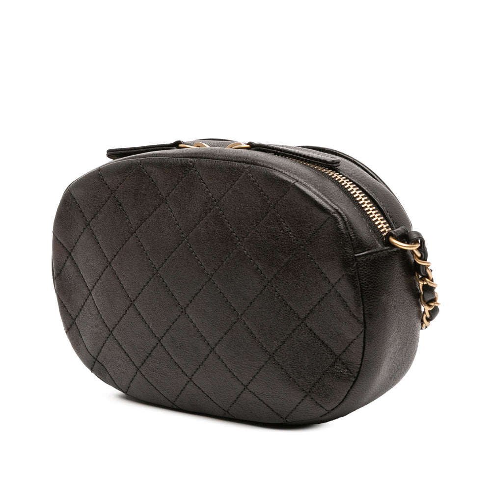 CC Quilted Lambskin Coco Midnight Camera Bag Black - Gaby Paris