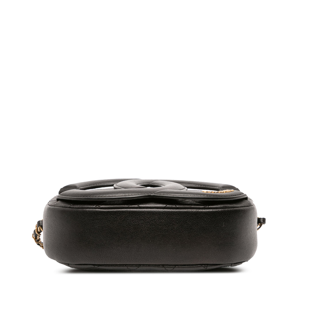 CC Quilted Lambskin Coco Midnight Camera Bag Black - Gaby Paris