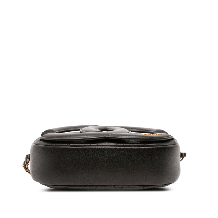 CC Quilted Lambskin Coco Midnight Camera Bag Black - Gaby Paris