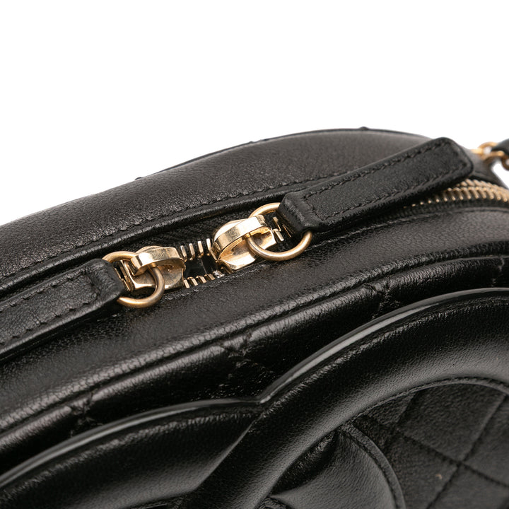 CC Quilted Lambskin Coco Midnight Camera Bag Black - Gaby Paris