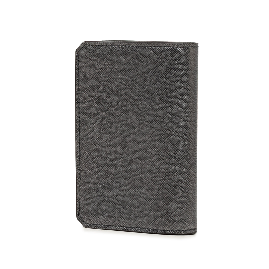 Deux volets Porte-cartes Saffiano Noir