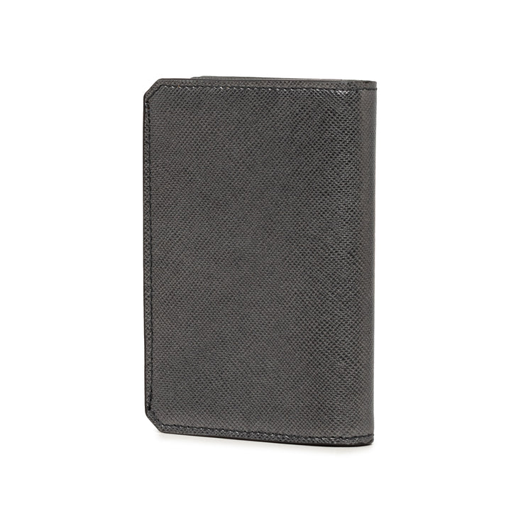 Deux volets Porte-cartes Saffiano Noir