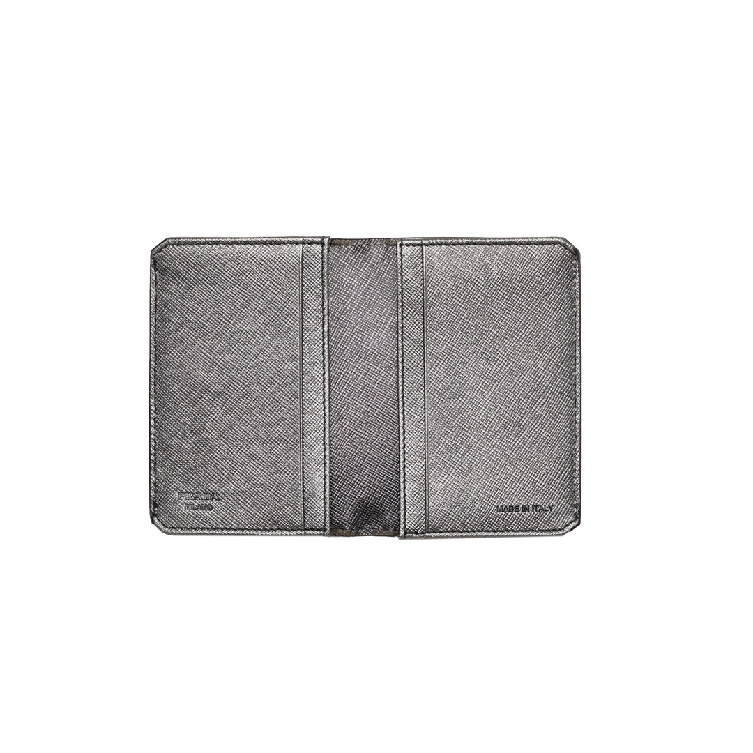 Deux volets Porte-cartes Saffiano Noir