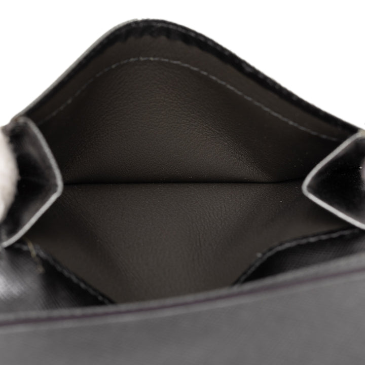 Deux volets Porte-cartes Saffiano Noir