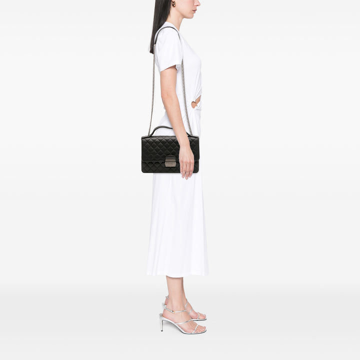 Chanel Matelassé CC University à rabat Moyen Cuir de chèvre