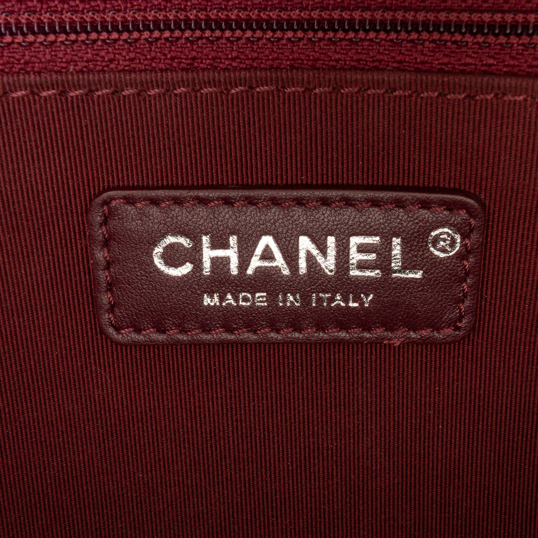Chanel Matelassé CC University à rabat Moyen Cuir de chèvre