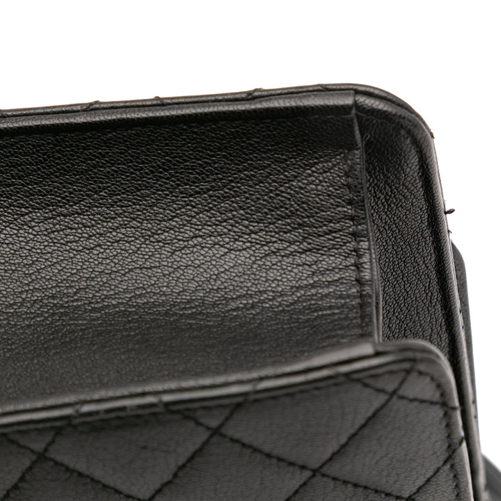 Chanel Matelassé CC University à rabat Moyen Cuir de chèvre