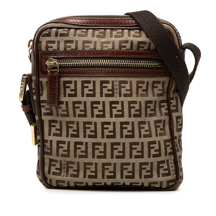 Fendi Zucchino Toile Sac porté croisé