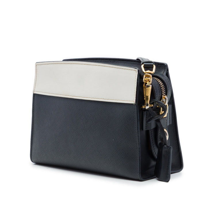 Bicolore et City Veau Esplanade Sac Saffiano Noir