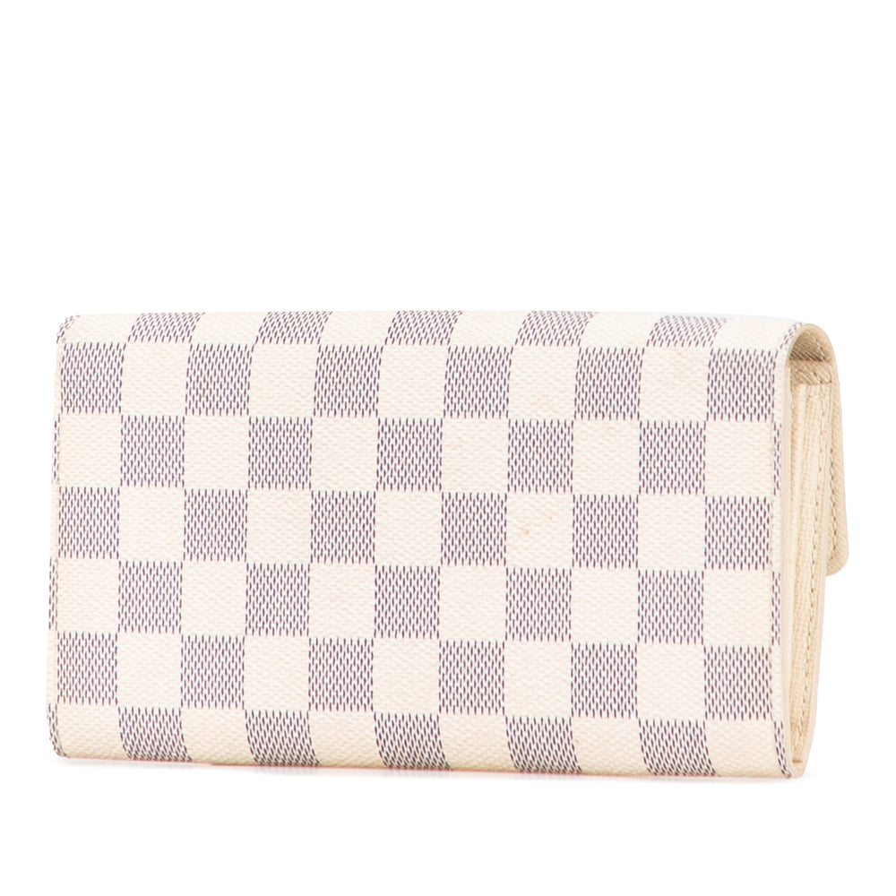 Louis Vuitton Damier Azur Sarah Long Wallet Blanc – GABY PARIS Authentique