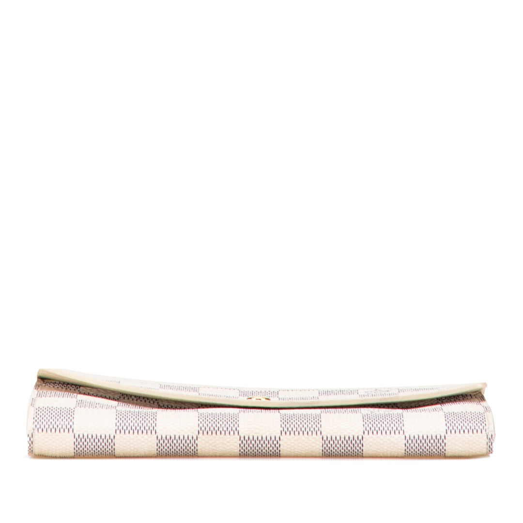 Louis Vuitton Damier Azur Sarah Long Wallet Blanc – GABY PARIS Authentique